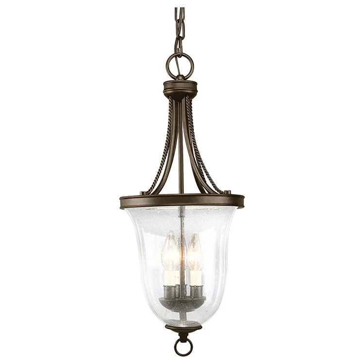Seeded Glass Three-Light Foyer Pendant - Frankwebs