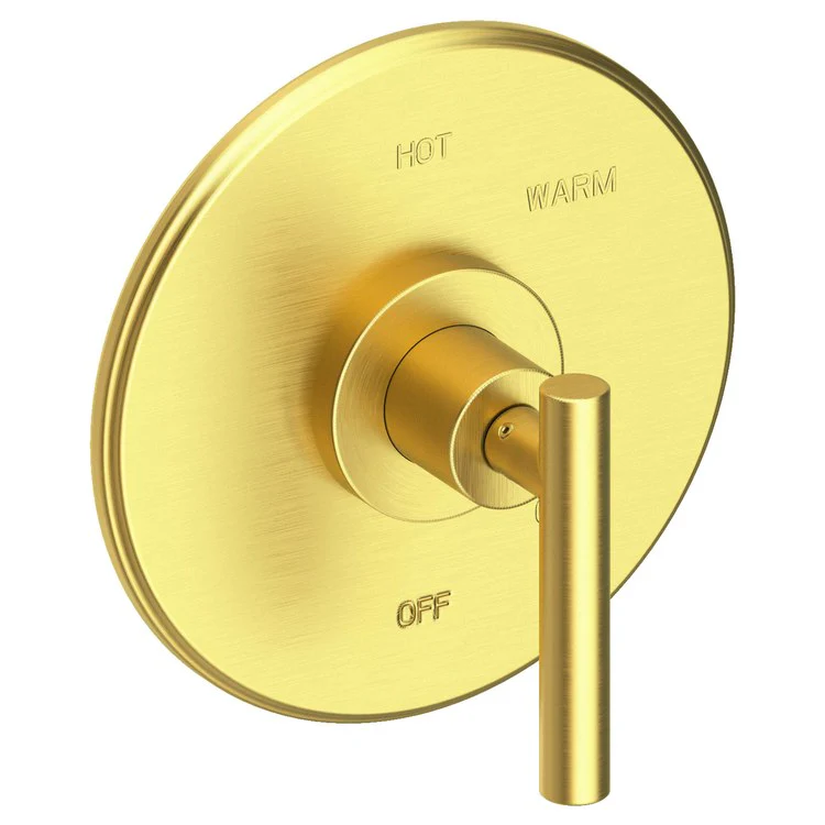 Pressure Balance Valve Trim East Linear Round 1 Lever Satin Gold PVD ADA Depth 3-1/7 Inch - Frankwebs