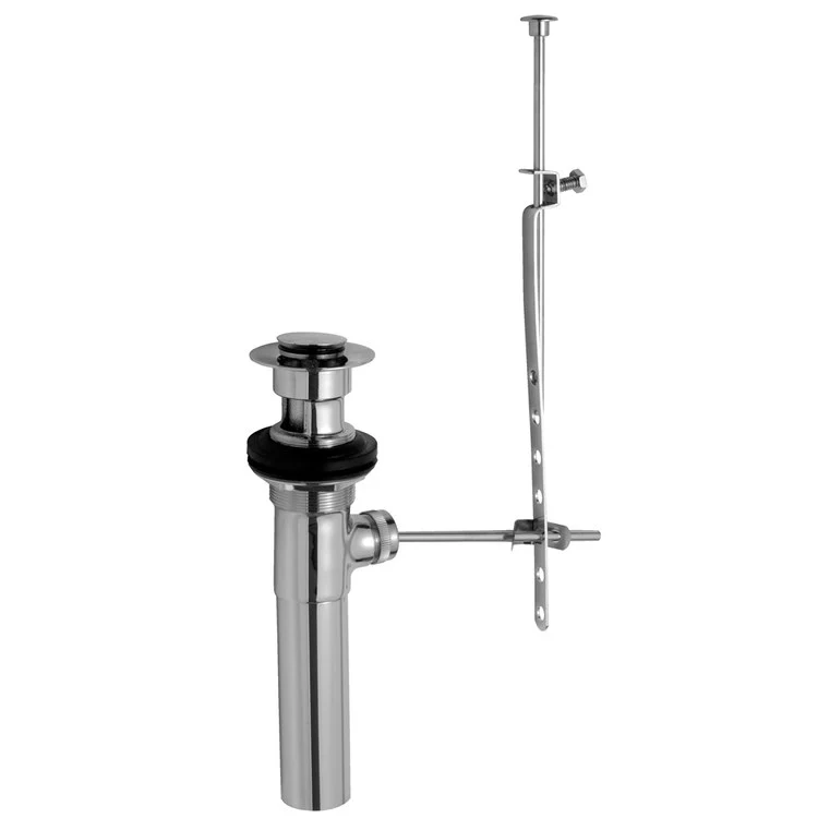 Lavatory Drain Pop-Up with Overflow 1-1/2 Inch Polished Chrome Brass 8 Inch Length - Frankwebs