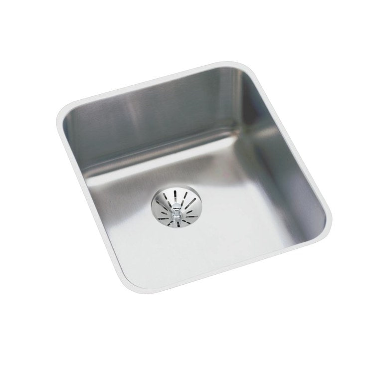 Kitchen Sink Lustertone Classic 16 x 18.5 Inch Single Bowl Perfect Drain Lustrous Satin Undermount Drain Location Rear Center - Frankwebs