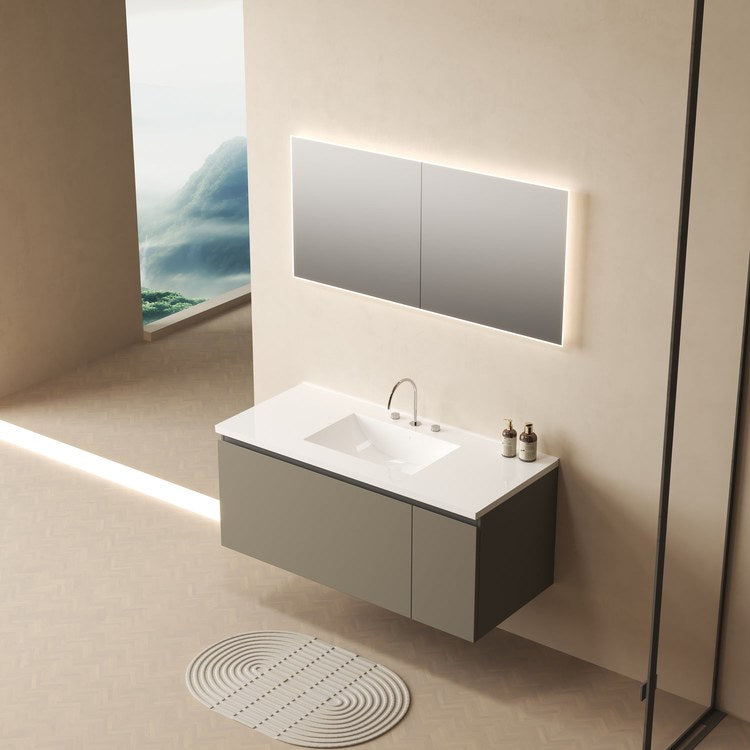 Vanity Top Ceramic Top Centerset 49 x 22 Inch White 8 Inch Spread Ceramic 3 Hole 3 Centimeter - Frankwebs