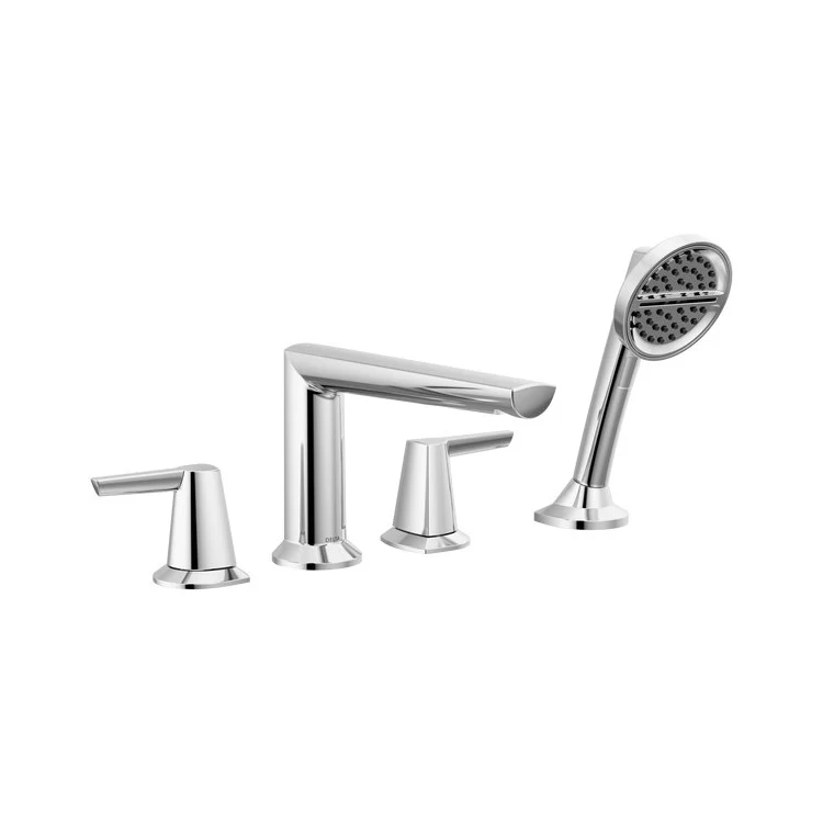 Roman Tub Trim Galeon 4 Hole Lumicoat Chrome 9-3/8 Inch - Frankwebs