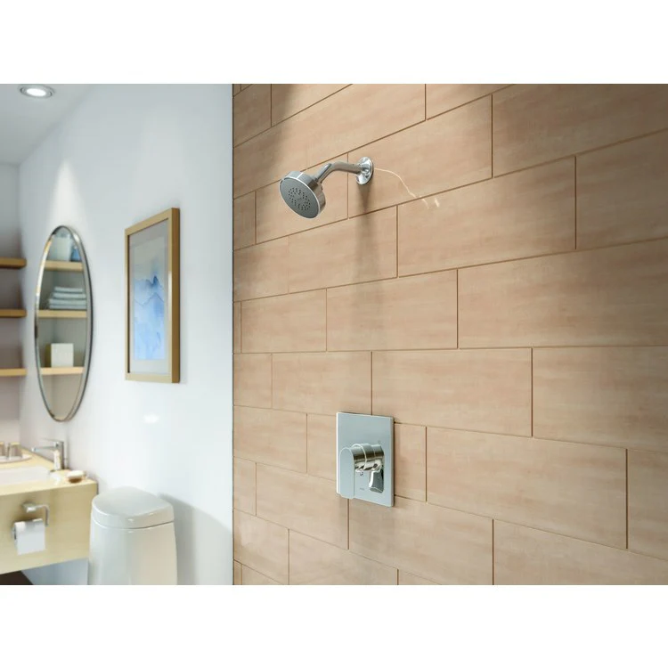 Pressure Balance Valve Trim Oberon Square 1 Lever Polished Chrome ADA for Requires Valve TSPTM - Frankwebs