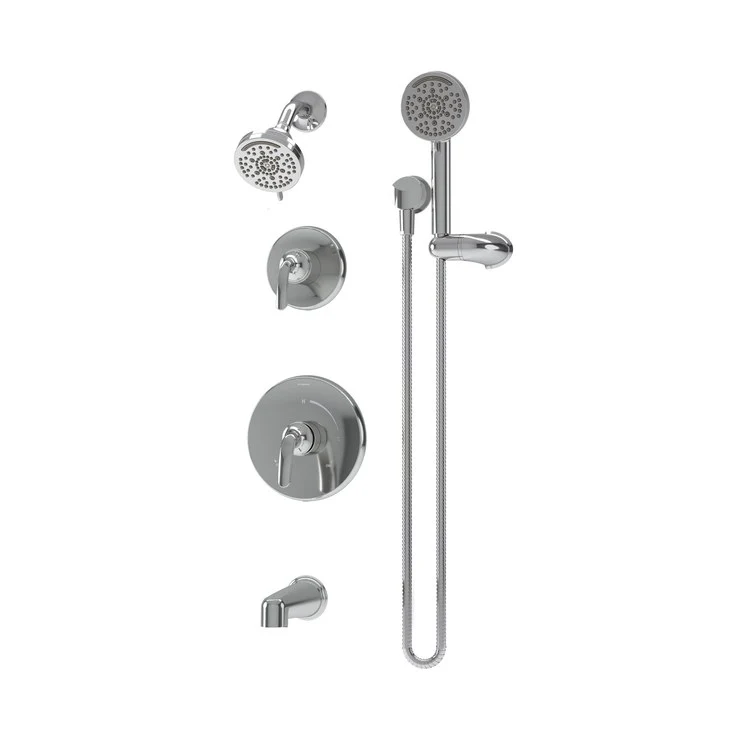 Shower Trim Elm System 1 Lever Polished Chrome CALGreen ADA 1.5 Gallons per Minute Round 7 Function for 261 Series Temptrol Valve - Frankwebs