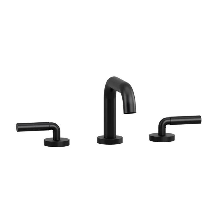 Lavatory Faucet Riu Widespread 8 Inch Spread 2 Lever ADA Black 1.5 Gallons per Minute - Frankwebs