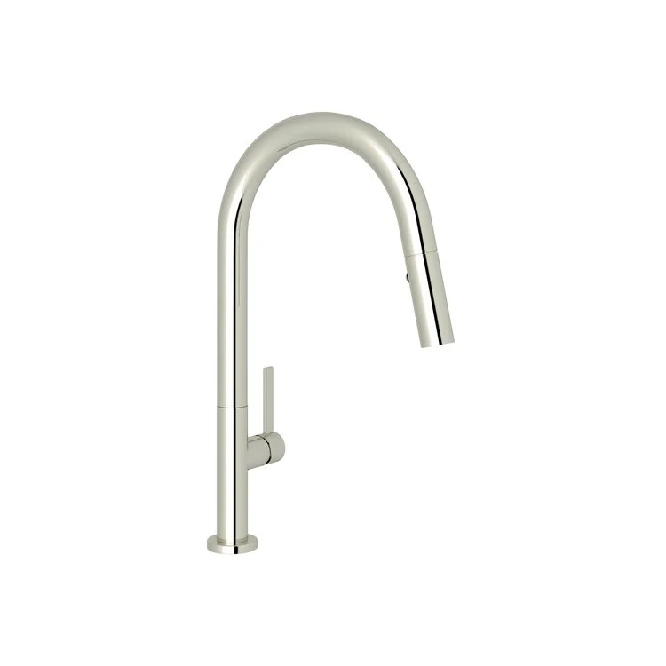 Kitchen Faucet Lux Pull Down 1 Metal Lever Polished Nickel 8-9/32 Inch 1.8 Gallons per Minute - Frankwebs