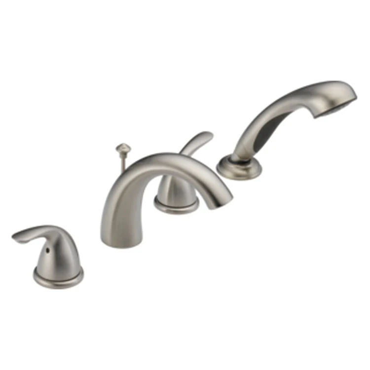 Classic Two Handle 4-Hole Roman Tub Faucet with Handshower - Frankwebs