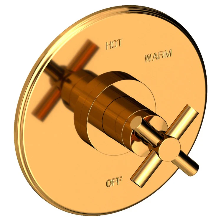 Pressure Balance Valve Trim East Linear Round 1 Cross Midnight Chrome ADA Depth 3-3/7 Inch - Frankwebs