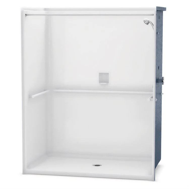 Shower Module 63 x 37 x 75-1/2 Inch AcrylX White 1 Pieces Less Seat - Frankwebs