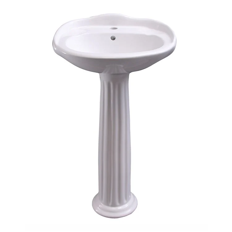 Pedestal Lavatory Arianne White Center Round - Frankwebs