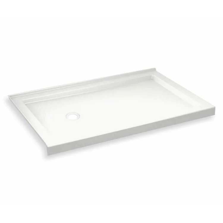 Shower Base B3 Corner Left Stabili-T Round Drain White 60 x 30 Inch Acrylic - Frankwebs