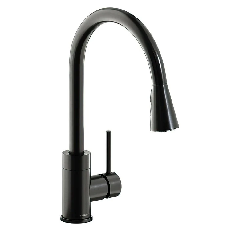 Kitchen Faucet Avado Deck Mount 1 Forward Only Lever ADA Matte Black Pull Down Spray 1 Hole Spout Height 15-11/16 Inch - Frankwebs