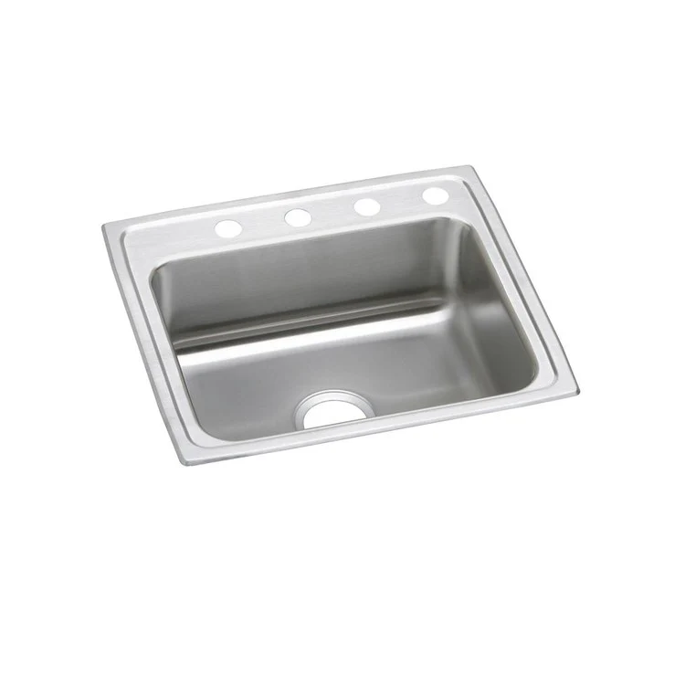 Kitchen Sink Celebrity 25 x 21.25 Inch Single Bowl 2 Hole Brushed Satin Drop-In Drain Location Center Full Spray Sides and Bottom - Frankwebs