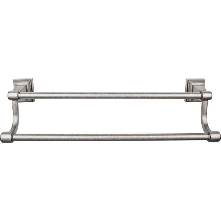 Towel Bar Stratton 18 Inch Double Antique Pewter Zinc Alloy 5-3/4 Inch for Bath Hardware - Frankwebs