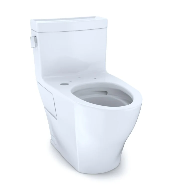 Toilet Legato 1 Pieces Washlet Ready Cotton Elongated ADA 27-15/16 Inch 1.28 Gallons per Flush Left Hand Chrome Less Seat - Frankwebs