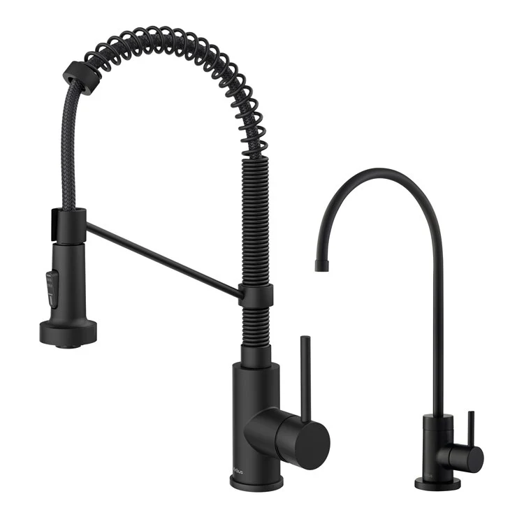Bolden Commercial-Style Pull Down Kitchen Faucet and Purita Water Filter Faucet Combo - Frankwebs