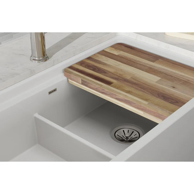 Kitchen Sink Fireclay 33 x 20 Inch Double Bowl 60/40 with Aqua Divide Apron Front White Farmhouse Drain Location Center Workstation - Frankwebs