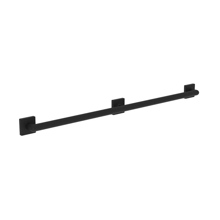 Grab Bar Secant 42 Inch 3 Post Square Plate Matte White ADA Wall Mount Brass - Frankwebs