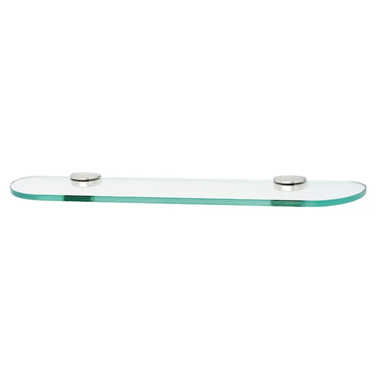 Shelf Euro Bath with Brackets Unlacquered Brass 24 Inch Brass/Glass - Frankwebs