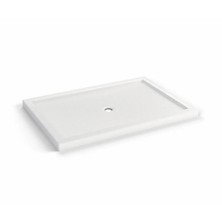 Shower Base B3 Corner Left Stabili-T Round Drain White 60 x 42 Inch Acrylic - Frankwebs