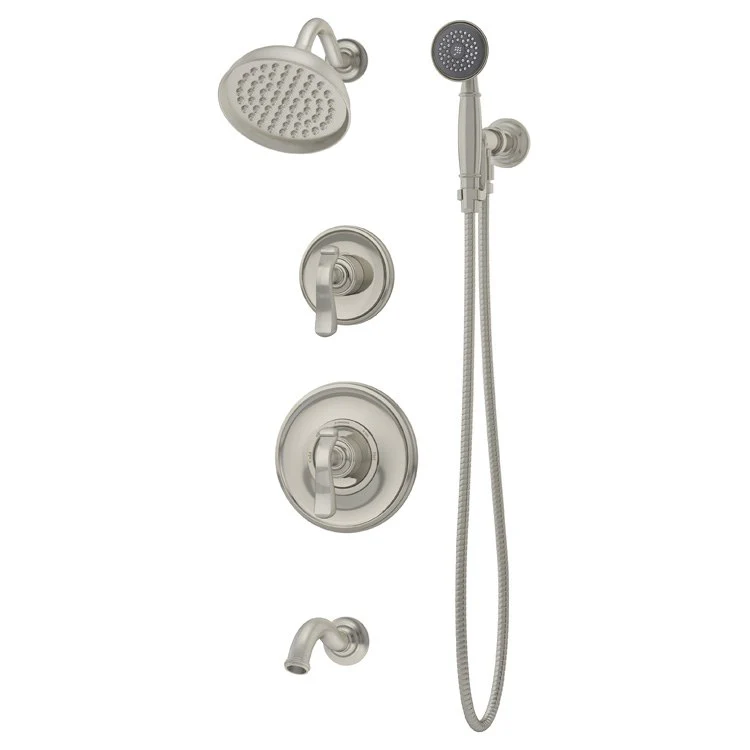 Tub and Shower Trim Winslet with Handshower Separate Diverter 2 Lever Polished Chrome ADA 1.5 Gallons per Minute - Frankwebs