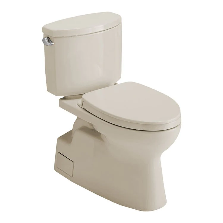 Toilet Vespin II 2 Pieces Universal Height Sedona Beige Elongated ADA 30 Inch 1.28 Gallons per Flush Left Hand Chrome Soft Close - Frankwebs