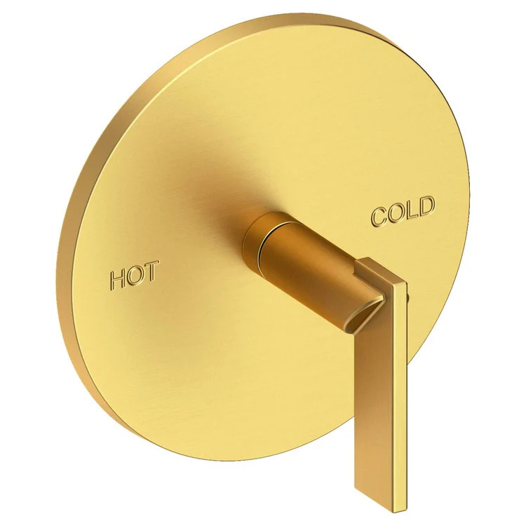 Pressure Balance Valve Trim Keaton Round 1 Lever Satin Gold PVD ADA Depth 3-5/9 Inch - Frankwebs