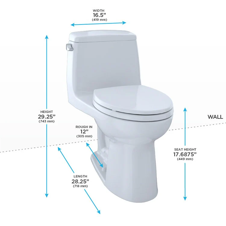 UltraMax Elongated ADA-Height One-Piece Toilet with SoftClose Seat - Frankwebs