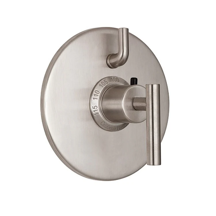 Thermostatic Trim Tiburon Round with Single Volume Control 2 Lever Bella Terra Bronze ADA for Requires Rough Valve TH51-R Or TH51D2-R Handles and Escutcheon Brass - Frankwebs