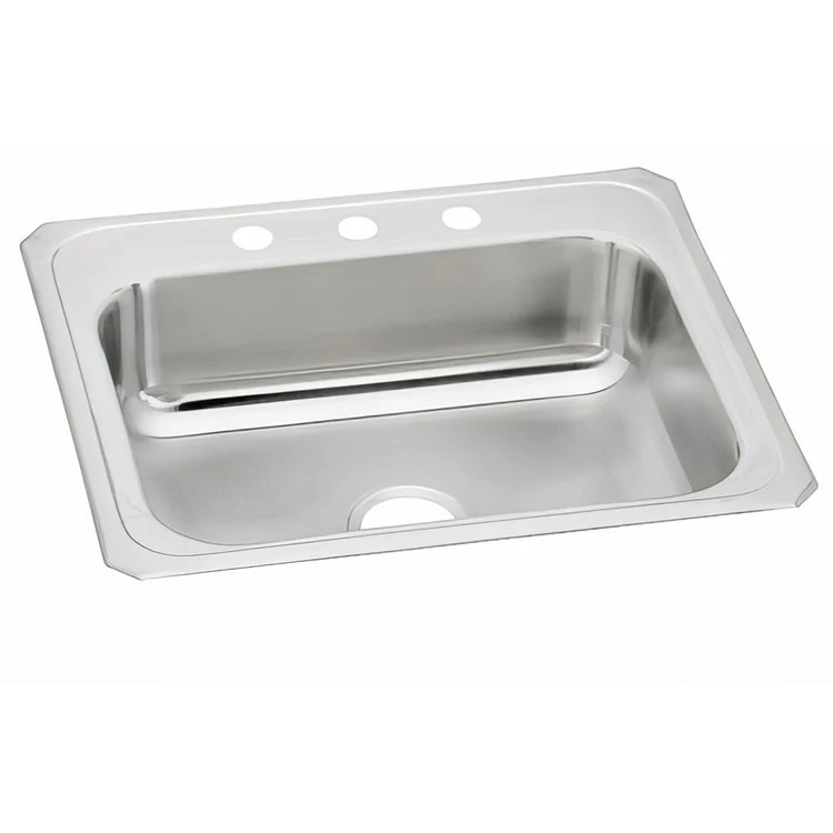 Kitchen Sink Celebrity 31 x 22 Inch Single Bowl 2 Hole Brushed Satin Drop-In - Frankwebs