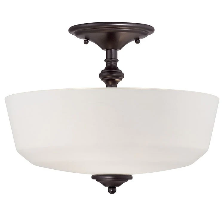 Melrose Two-Light Semi-Flush Mount Ceiling Fixture - Frankwebs