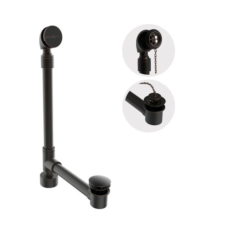 Drain Kit Freestanding Bathtub Polished Nickel 33.25 Inch Brass for Freestanding Bathtub Above Floor Installation Includes Above Floor Shoe Tube - Frankwebs