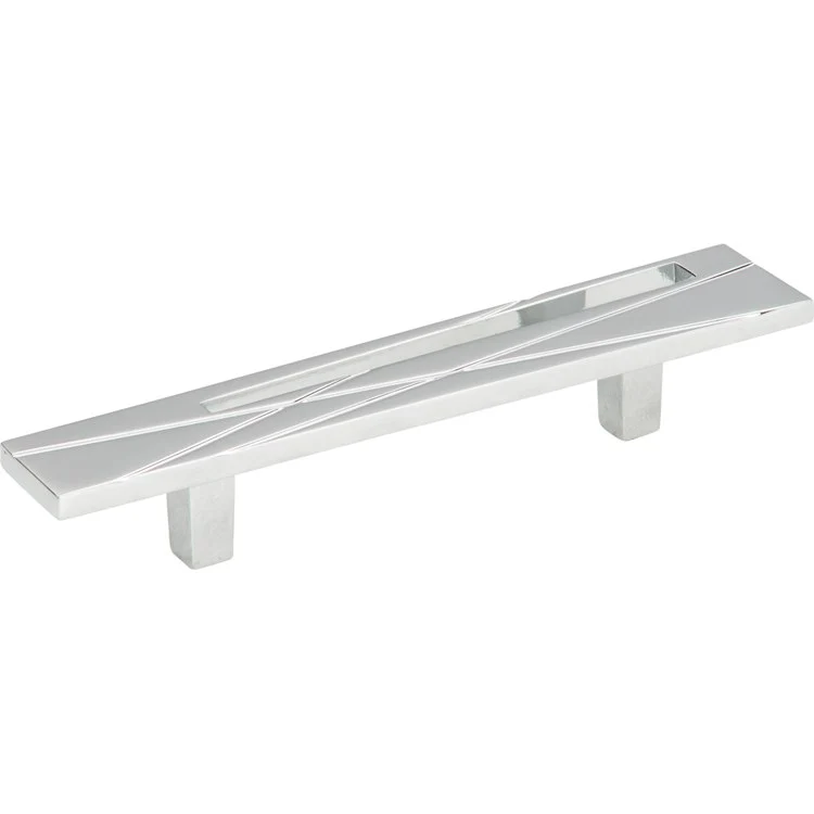 Drawer Pull Atlas Modernist Right Polished Chrome Zinc Alloy 3 Inch 5 x 1 Inch - Frankwebs