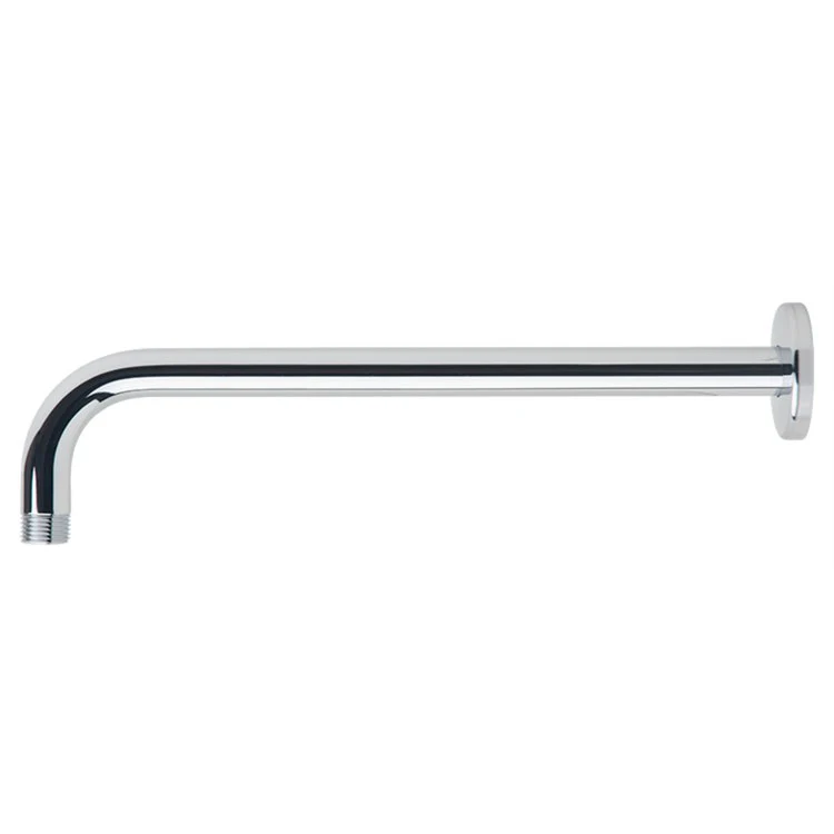 Shower Arm with Flange Polished Chrome 18 Inch Brass Wall Mount - Frankwebs