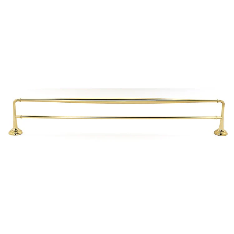 Towel Bar Charlie's Bath 30 Inch Double Unlacquered Brass 5-5/16 Inch - Frankwebs