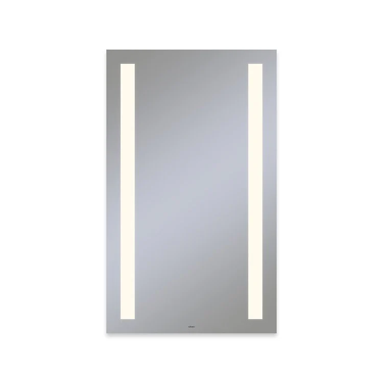 Bathroom Mirror Vitality Column Light Pattern Rectangular 24W x 40H Inch Wall Mount Defogger Included and Color Temperature 3000 Kelvin Warm White Light - Frankwebs