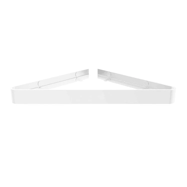 Shelf Corner White Metal/Glass 9-5/8 Inch - Frankwebs