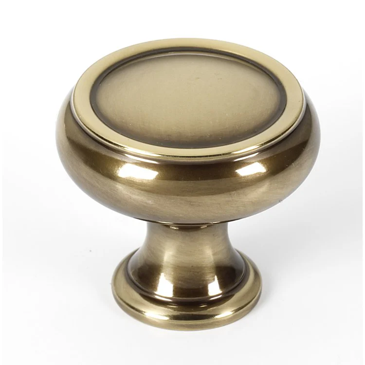 Knob Charlie's Round Antique English Matte Brass 1-1/4 Inch 1-1/8 Inch 3/4 Inch - Frankwebs
