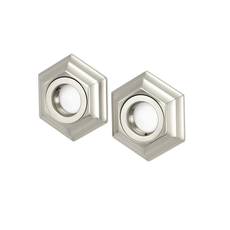 Grab Bar Bracket Nicole Bath Hexagon 3-1/2 x 3 Inch Satin Nickel Brass ADA - Frankwebs