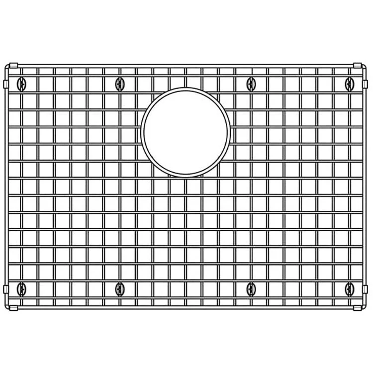 Sink Grid Precis Center Rear Drain Stainless Steel for 25 Inch Ada Model Sink 14-5/8 Inch - Frankwebs