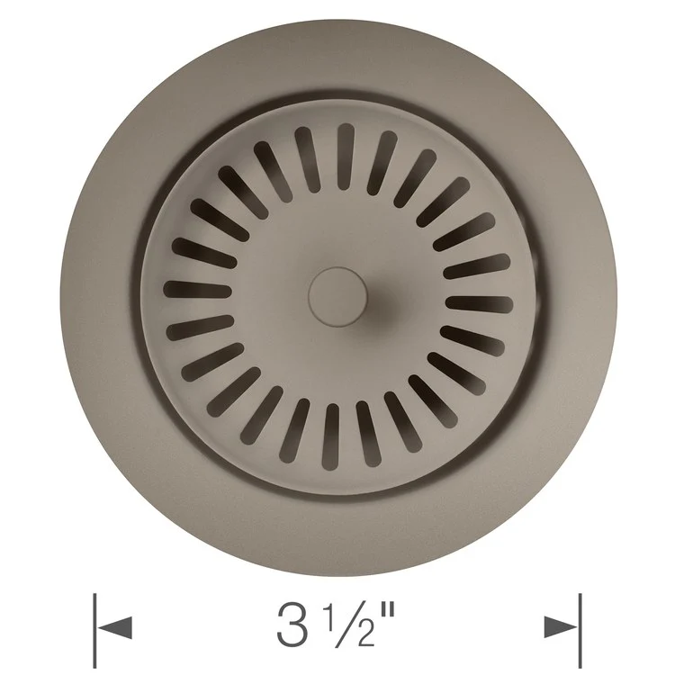 Drain Assembly Basket Strainer Truffle 4.6L x 4.6W x 2.5H Inch Stainless Steel - Frankwebs