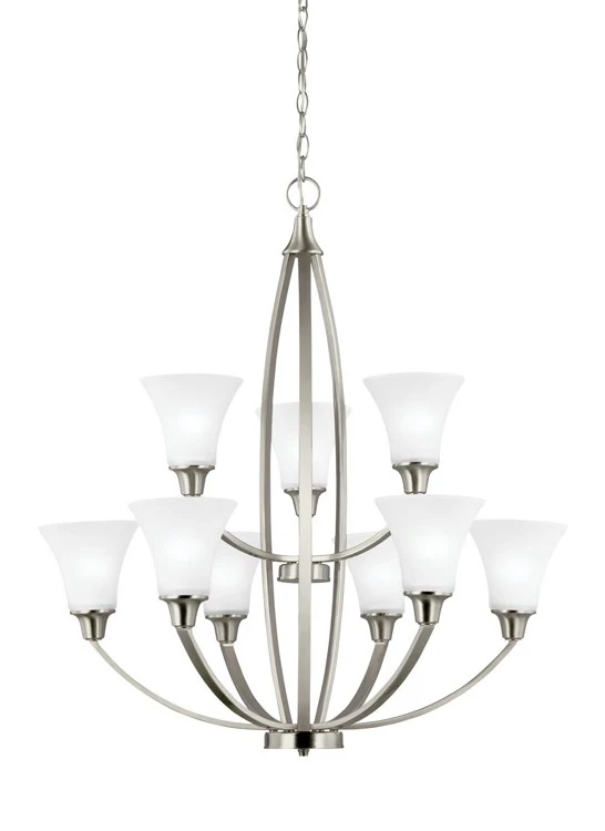 Metcalf Nine-Light Two-Tier LED Chandelier - Frankwebs