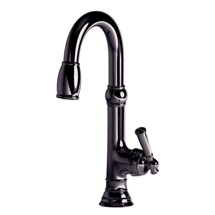 Bar Faucet Jacobean 1 Lever ADA Flat Black Pull Down Swivel Brass Spout Height 7-3/4 Inch 1.8 Gallons per Minute - Frankwebs