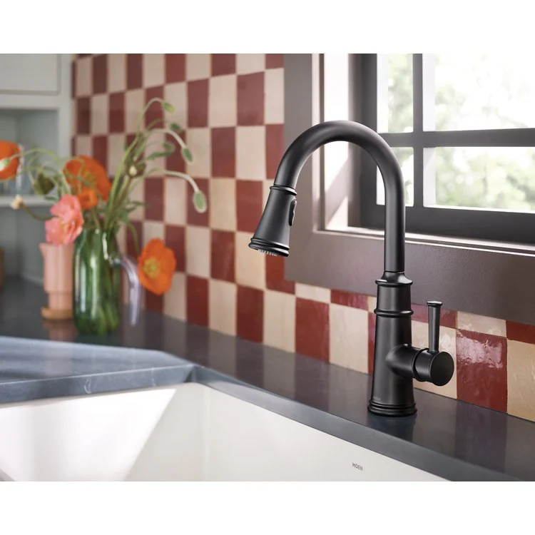 Kitchen Faucet Belfield ADA Matte Black Pull Down 1.5 Gallons per Minute - Frankwebs