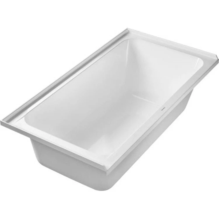 Soaking Tub D-Code 60 x 32 Inch Drop-In Left Drain White Acrylic - Frankwebs