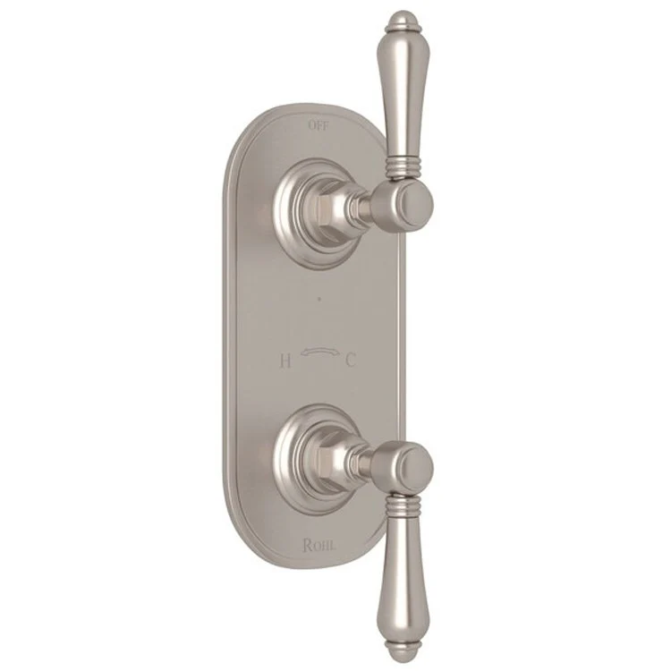 Thermostatic Trim 1/2 Inch with Diverter 2 Metal Lever Unlacquered Brass 6.7 Gallons per Minute Brass - Frankwebs