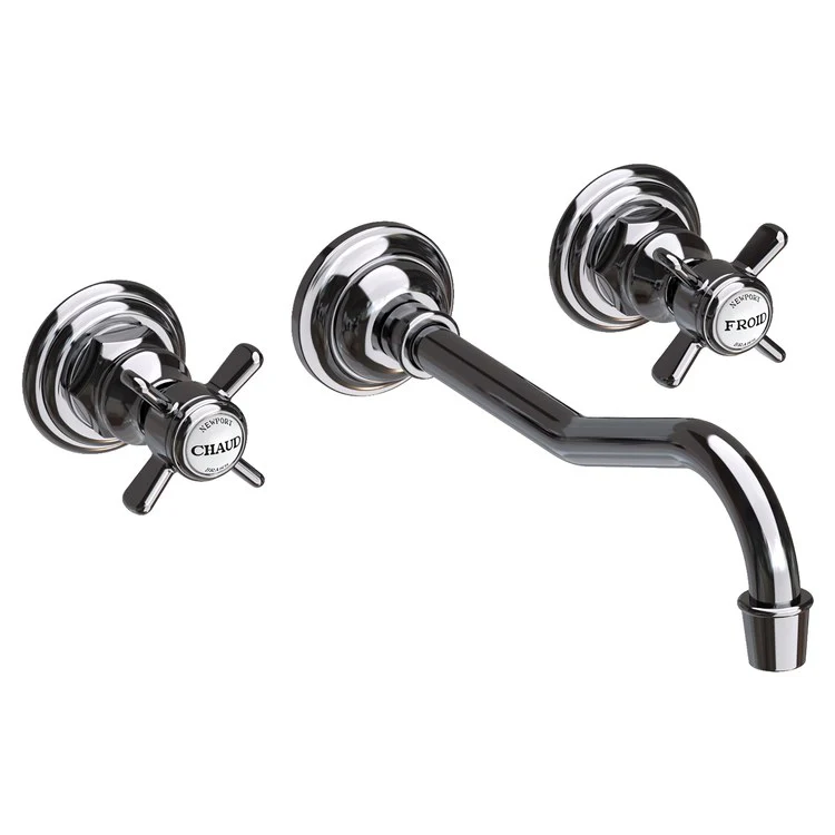 Fairfield Two Handle Wall-Mount Bathroom Faucet - Aged Brass - Frankwebs