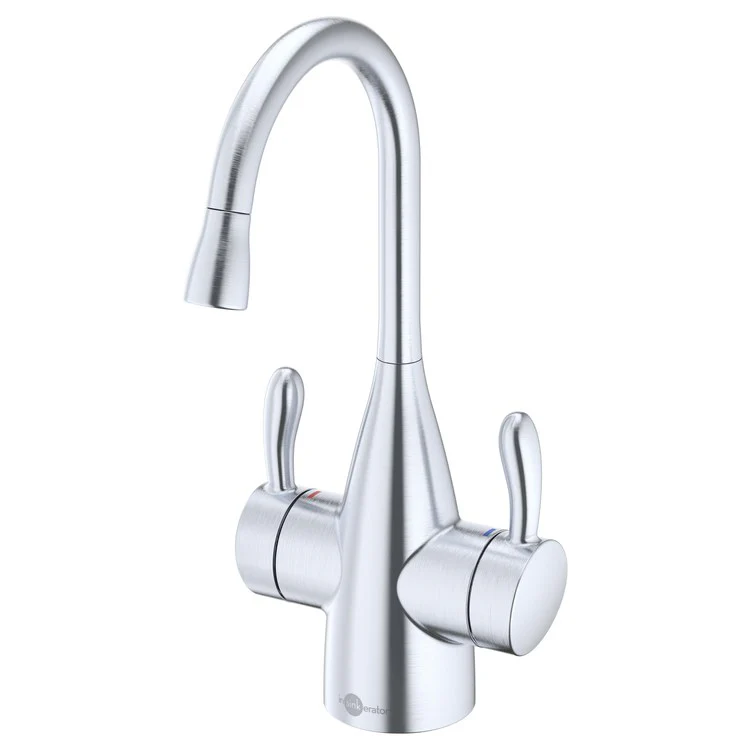 Water Dispenser Showroom Transitional 1010 Instant 2 Lever ADA Gooseneck Swivel 360 DEG Arctic Steel - Frankwebs