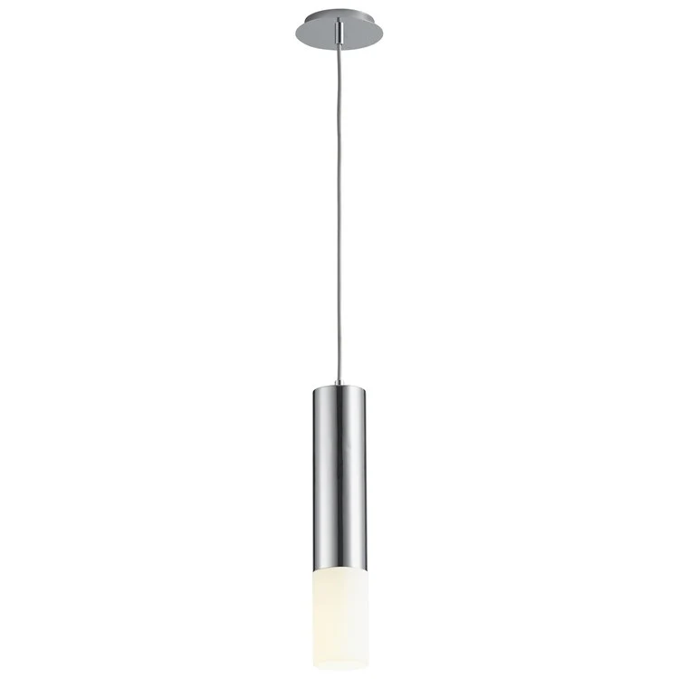 Opus Single-Light LED Mini Pendant with Acrylic Shade - Polished Chrome - Frankwebs