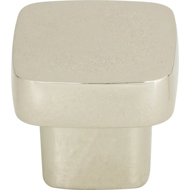 Knob Atlas Chunky Square Small Polished Nickel Zinc Alloy 1 Inch - Frankwebs